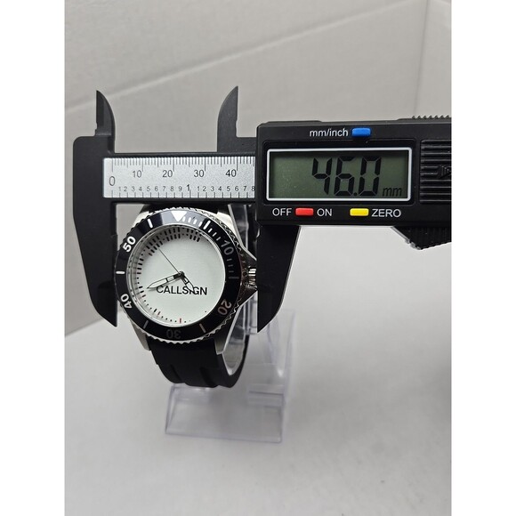 Zazzle Ewatchfactory Diver Quartz Watch New Battery 10 ATM Rubber Band Call Sign - Picture 5 of 10